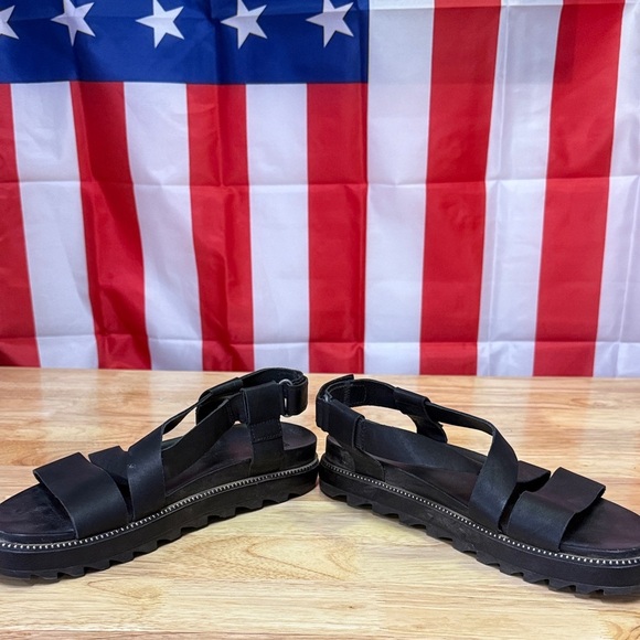 Sorel Black women's Sandals - Picture 7 of 8